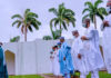 Photonews: President Buhari, family observe Eid prayers at Home