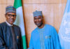 Buhari meets ex-President of UNGA74, Prof. Muhammad-Bande, at Aso Villa