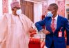 Photo News: Buhari meets New EFCC Chairman, Bawa in Aso Rock villa