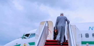 Buhari departs Abuja for maritime summit in Ghana