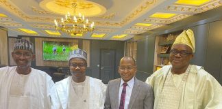 Photo News: From left , FCT minister Alhaji Mohammed Bello, Permanent secretary, fed ministry of Finance Alhaji Aliyu Ahmed, Permanent secretary FCT, Mr Olusade Adesola and AGF Ahmed Idris fcna during a visit to the Treasury house.
