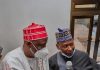 Photo News: AGF Ahmed Idris (fcna), Sen. Rabiu kwankwaso during a Condolence visit to the Senator on the death of his younger brother