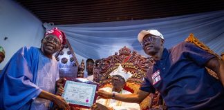President-elect Tinubu in homecoming visit to Lagos, thanks Oba Akiolu, promises not to disappoint Nigerians