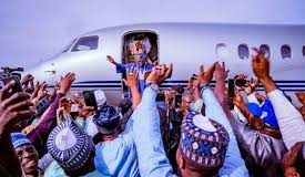 Tinubu arrives Lagos for Xmas, New Year holidays