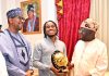 Photo News: Ademola Lookman, African Footballer of the year with the Chairman, NSC, Mallam Shehu Dikko visits President Tinubu in Lagos on Friday