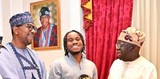 Photo News: Ademola Lookman, African Footballer of the year with the Chairman, NSC, Mallam Shehu Dikko visits President Tinubu in Lagos on Friday