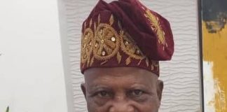 Amb Isola greets veteran journalist, Nojeem Jimoh, at 73